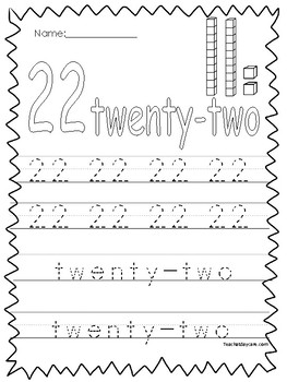 numbers 21 30 tracing printable worksheets in a pdf filepreschool kdg