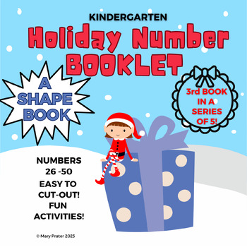 Preview of Holiday Math Worksheets Kindergarten Numbers Interactive (26-50)