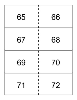 A4 Flash cards –Numbers 41-45