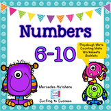 Numbers 6-10 Playdough Mat, Worksheets, Counting Mat, and More