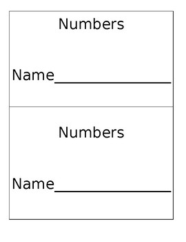 Preview of Numbers!  A sight word math book