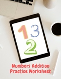 Numbers Addition Practice Worksheet