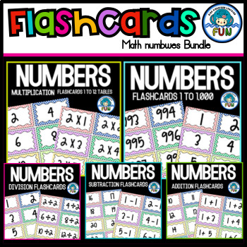 Preview of Numbers BUNDIE, Maht Flashcards