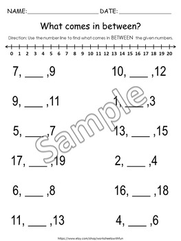 Numbers 1-20 Worksheets, Ordering Numbers, Sequencing, Kindergarten, T-275