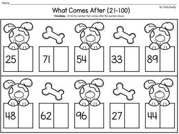 before and after numbers 1 100 one more one less worksheets by my