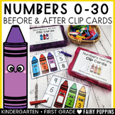 Numbers Before and After Clip Cards (0-30) | 0-10, 0-20, 0