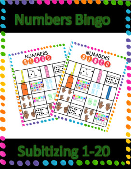 Preview of Numbers Bingo: Subitizing 1-20