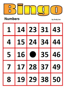 Numbers Bingo (with powerpoint calling) | TpT