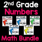 Numbers Bundle Exit Slips Math 2nd Grade