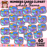 Numbers Cards Clipart Summer Theme Ocean Animals Whale