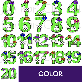 numbers clip art cactus numbers 0 20 jen hart clip art