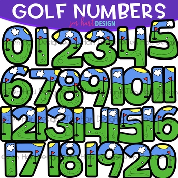 Preview of Numbers Clip Art - Golf Numbers & Symbols {jen hart Clip Art}