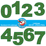 Numbers Clip Art (Ladybugs) — Numbers 0-9