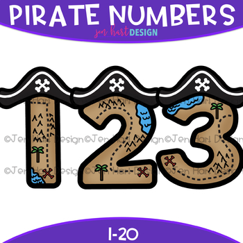 Preview of Numbers Clip Art - Pirate Numbers {jen hart Clip Art}