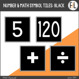 Numbers Clipart, 0-120, Math Symbols - BLACK