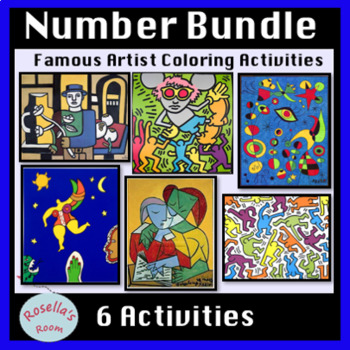 Preview of Numbers Coloring Activity BUNDLE