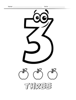 Numbers Coloring Pages by Blue Cherry | TPT