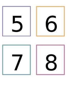 Preview of Numbers, Colors Flash Cards