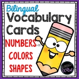 Numbers-Colors-Shapes Vocabulary Cards - Bilingual