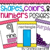 Numbers Colors and Shape Posters