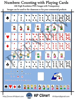 Preview of Numbers Counting with Playing Cards Clipart