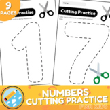 Numbers Cutting Practice Worksheets | Scissor Skills Activ