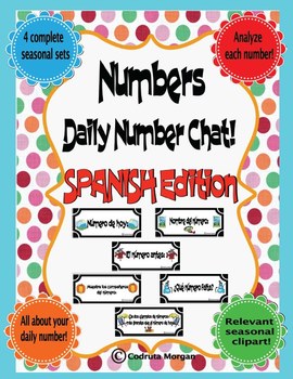Preview of Numbers - Daily Number Chat – SPANISH - CCS Aligned