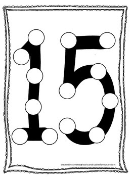 numbers do a dot number 15 printable preschool daycare worksheet