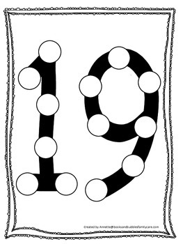 numbers do a dot number 19 printable preschool daycare worksheet