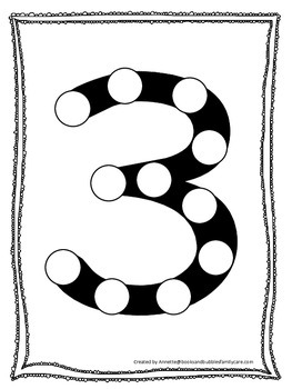 numbers do a dot number 3 printable preschool daycare