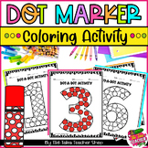 Numbers Dot Marker Activity - Numbers Coloring Activity