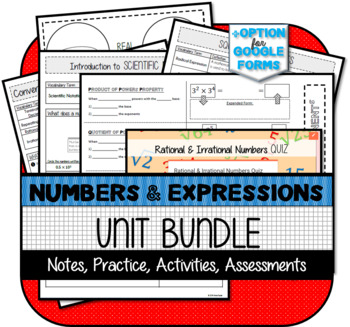 Preview of Numbers & Expressions UNIT BUNDLE