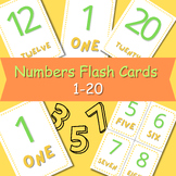 Numbers Flash Cards for kids from 1 to 20