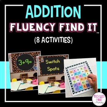 Preview of Addition to 20 Math Facts Fluency Find It®