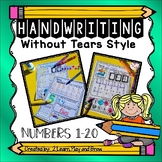 Numbers Handwriting Without Tears HWT Style Pre-K to 1st