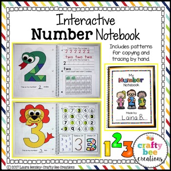 Preview of Numbers Interactive Notebook | Number Crafts | Math | Learning Numbers
