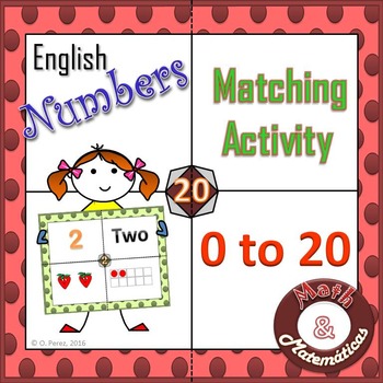 Preview of Numbers 0 to 20 - Matching and Counting Activity