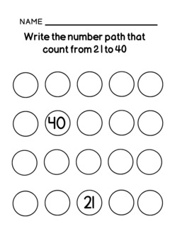 Numbers Maze 1-100 - Write Number Path Maze Worksheet by Freedom Education