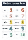 Numbers Memory Game Flashcards - Brazilian PT