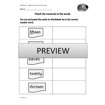 numbers number words 1 presentation lesson plan worksheets ela literacy link