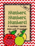 Numbers, Numbers, Numbers- a numbers sense mini-unit FREEBIE!