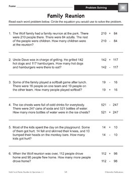 math problem solving and computation