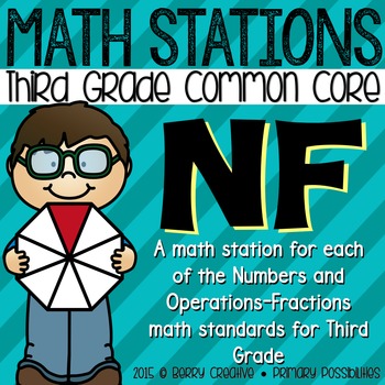 Preview of Numbers & Operations ~ Fractions Math Stations