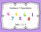 Numbers & Operations Math Task Cards  (Kindergarten IN CC Standards)
