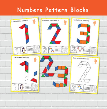 Numbers Pattern Blocks Activity, STEM Challenge for Preschool and ...