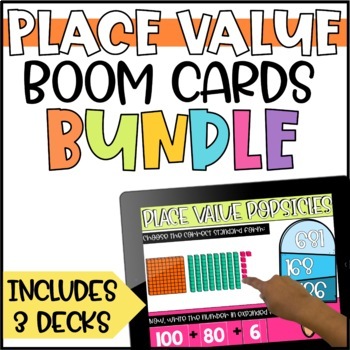 Preview of Numbers & Place Value Boom Cards BUNDLE for 2nd Grade