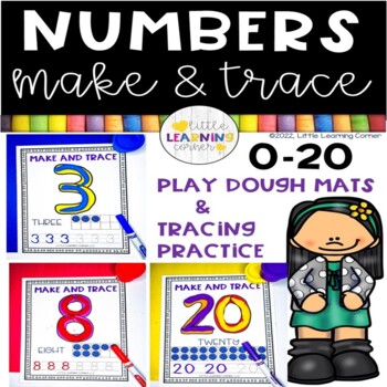 Preview of Numbers Playdough Mats / Playdoh Tracing Numbers to 20 / Make and Trace