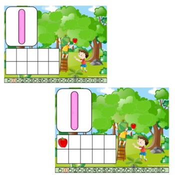 Preview of Numbers  Playdough and tracing mats  with ten & twenty frames 0-20 apple theme