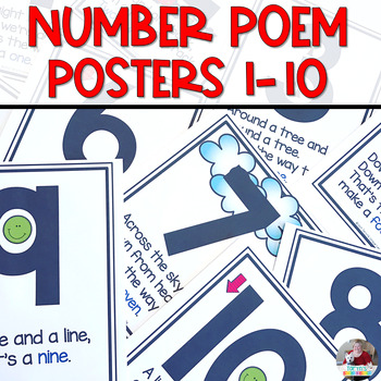 Preview of Numbers Poems | Writing Numbers to 10 Posters | Number Formation Rhymes Poems