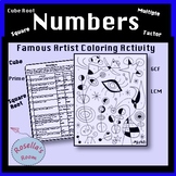 Numbers (Prime, Square, Cube, Multiple, Factor) Coloring Activity